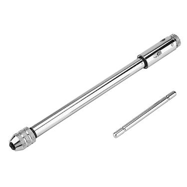 Imagem de ZAWELIYO Chave de Torneira de Catraca, Ferramentas de Catraca Ajustáveis, Liga de Aço, Acabamento Cromado, Chave de Alça de Barra T para Conjunto de Matriz de Torneira (M3-M8 longo)
