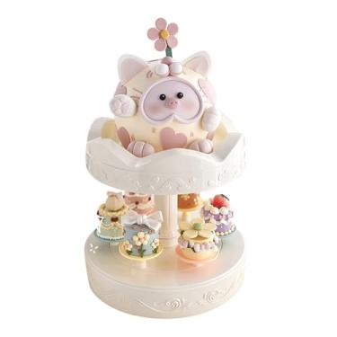 Imagem de TOPINCN Máquina de Sobremesa Rotativa, Suporte de Bolo Suporte de Exibição Giratório Automático para Suprimentos de Festa de Aniversário de Casamento, Suporte de Exibição de Cupcake de