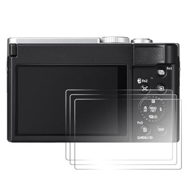 Imagem de pssped 3 peças protetoras de tela compatíveis com câmera Panasonic Lumix DC-ZS99 LX100 LX100 II, película de vidro temperado de dureza 9H de 0,25 mm, presente para entusiastas de câmera, impressão