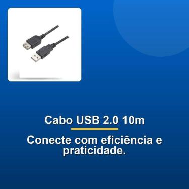 Imagem de Cabo Nwt Usb A Macho P- Usb A Fêmea 2.0 10m