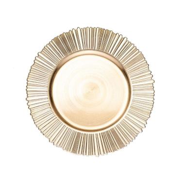 Imagem de Sousplat Redondo De Plástico Solar Dourado 33cm Wolff
