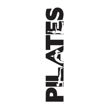 Imagem de Adesivo Para Palavra Pilates 2metros Por 38 Cm Preto