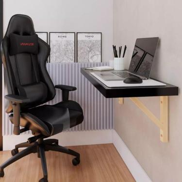 Imagem de Mesa Escritorio De Trabalho Em Casa Estante Organizar Papeis