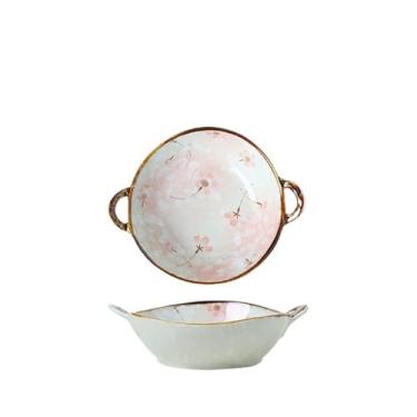 Imagem de Tigelas de sopa resistentes de 700 ml com alças seguras para forno, tigelas de sopa de cebola francesa, tigelas de macarrão profundas resistentes ao calor, utensílios de jantar para família