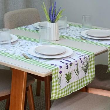 Imagem de Caminho de Mesa Estampado Allegra 100% Poliéster – 1 Peça 1,25m x 43cm (Lavanda)