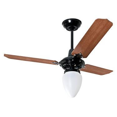 Imagem de VENTILADOR DE TETO PERA 127V PRETO LORENSID COM PÁS MOGNO MDF