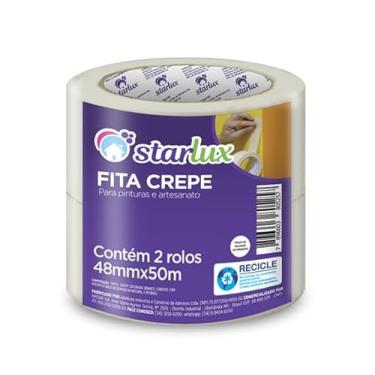 Imagem de Fita Crepe Uso Geral, Bege, 48 mm x 50 m, Starlux