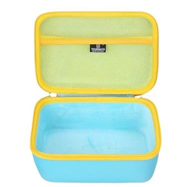 Imagem de Tourmate Estojo de armazenamento magnético de blocos de azulejos para Magformers Conjunto básico/PicassoTiles/Magna Blocos de construção magnéticos 25 30 50 70 90 100 peças, apenas capa (azul e