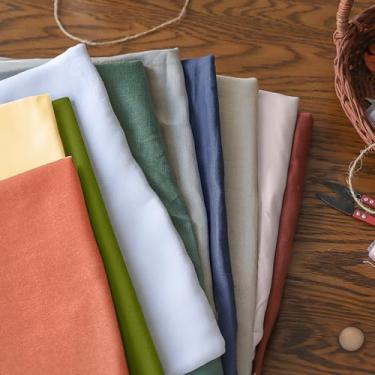 Imagem de Simple Opulence LLC Tecido de linho natural puro de 180 cm para costura bordado roupas artesanato bolsas toalhas de mesa acessórios de artesanato preto