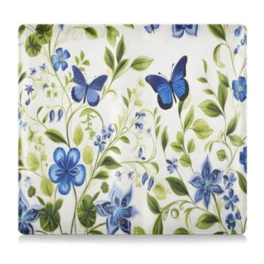 Imagem de CEBUGI Porta-luvas de flores com borboleta para registro de carro e seguro para organizador de documentos, 12,5 cm x 24 cm