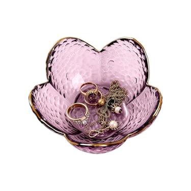 Imagem de Pinsjar Mini anel de flor, bandeja de armazenamento de joias, suporte de anel para penteadeira, mesa de cabeceira, decoração de banheiro de quarto, lindo presente de aniversário de Natal para mulheres