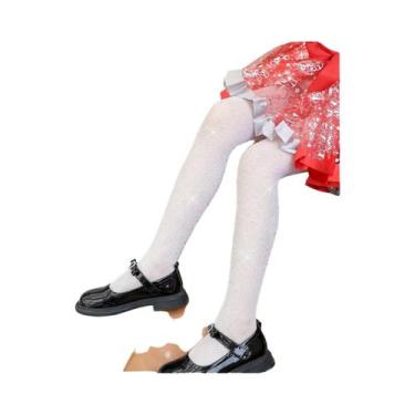 Imagem de Meninas brilho collants fishnet strass meias para crianças glitter shi
