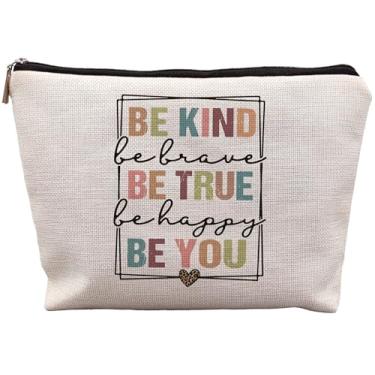 Imagem de Uinwk Bolsa de maquiagem de girassol Positive Affirmations - Presente inspirador para mulheres, irmã, filha, melhor amiga - Tema Sunshine, Bolsa de maquiagem inspiradora-04