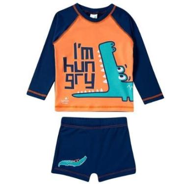 Imagem de Conjunto Praia Infantil Proteção UV Jacaré Marinho Tip Top-Masculino
