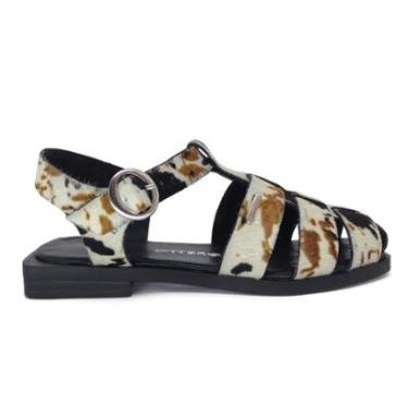 Imagem de Sandália Rasteira Bottero Couro Fisherman Poney Cow 336801-Feminino