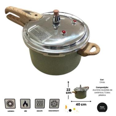 Imagem de Panela de Pressão Cerâmica 4,2L Compatível Indução - Fratelli