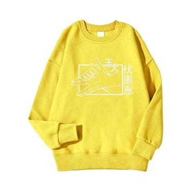 Imagem de Moletom Masculino De Fleece Estampado Jujutsu Kaisen Quente Confortáve