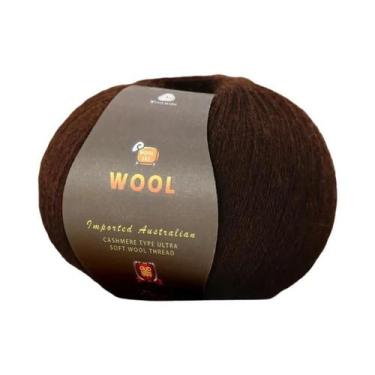 Imagem de Grande Pacote De 500g De Fio De Lã Fina De Cashmere Para Tricô Artesan