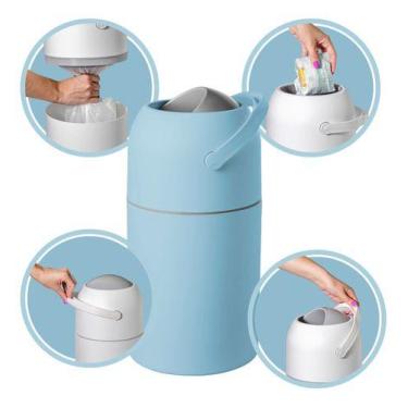 Imagem de Lixeira Anti Odor Magica de Fraldas Antibacteriana - Baby Mel, Azul-ce