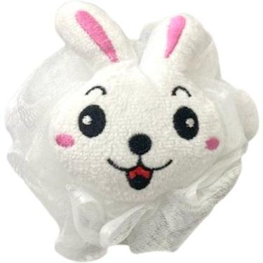 Imagem de Esponja de Banho Infantil 10cm 100%Poliéster - Home&Cia, Branco