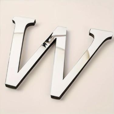 Imagem de 1 adesivo de parede acrílico com letra inglesa, ideal para decoração de casa, sala de estar, quarto, Natal, Páscoa e decoração de férias