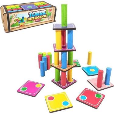 Imagem de Jogo Educativo Torre Inteligente Pedagógico Divertido - MANINHO BRINQU