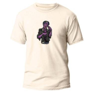 Imagem de  Camiseta Basica Algodão Premium Estampa Digital Zombie Roxo - Pavesi,