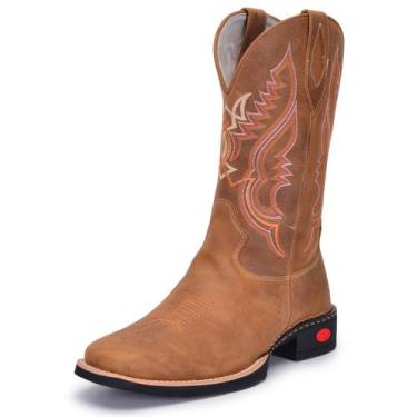 Imagem de Bota Texana Masculina Couro Crazy DIfranca - AE400 - Whisky, 38