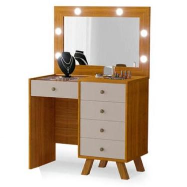 Imagem de Penteadeira Camarim Luna com Banqueta Freijó Mani  Luapa Móveis