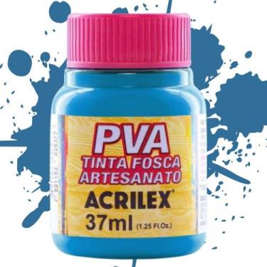 Imagem de Tinta PVA Fosca para Artesanato 37ml Acrilex - Cores Frias - 03240, AZ