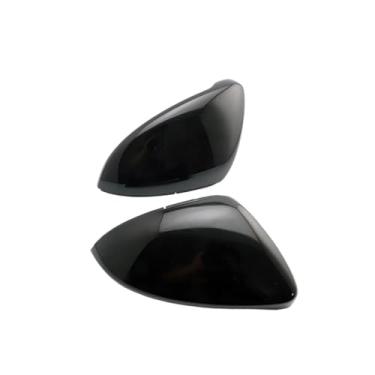 Imagem de Compatível com vw golf mk7 7.5 gti 7 golf 7 r touran l asa lateral do carro espelho retrovisor capa de fibra de carbono padrão preto capa(Black)