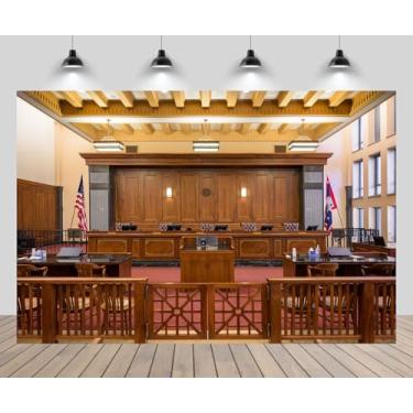 Imagem de CHNYWORK 2,7 x 1,8 m Pano de fundo para tribunal de justiça advogado advogado processo judicial fundo de tribunal de raiz decoração de festa advogado retrato adulto cabine de fotos adereços de estúdio