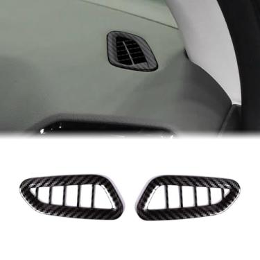 Imagem de Hyorabyn Tampa de saída de ar frontal para Honda New Pilot 2023 2024 2025 2026 interior do console central painel acessórios de carro padrão de fibra de carbono 2 peças