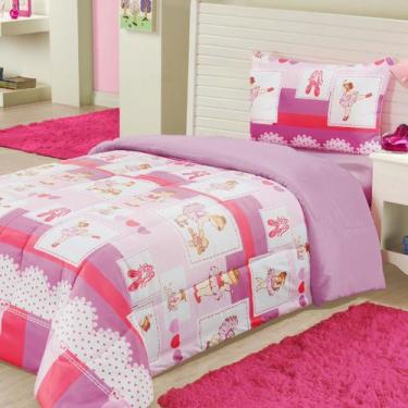 Imagem de Edredom Solteiro Infantil Kids Estampado Ballet - Enxovais Aquarela LT
