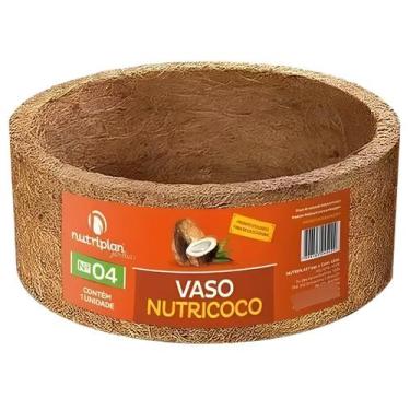 Imagem de Vaso Fibra De Coco Nutricoco Nº04 Ecológico Sustentável - NUTRIPLAN