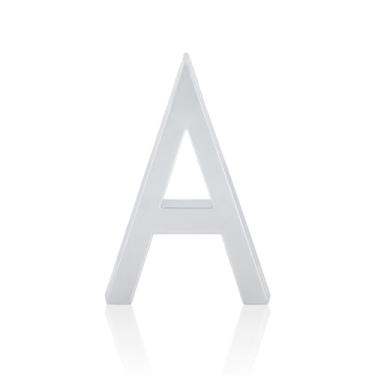 Imagem de NumRealm Números de casa, letras de números de caixa de correio 3D à prova d'água, endereço externo autoadesivo, jardim, apartamento, hotel, prata (A)