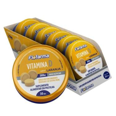 Imagem de Suplemento Flofarma Vitamina D em Pastilha 36g - Embalagem com 6 Unida