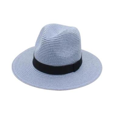 Imagem de Chapéu De Palha Panamá Com Fita Preta Para Homens E Mulheres, Estilo C