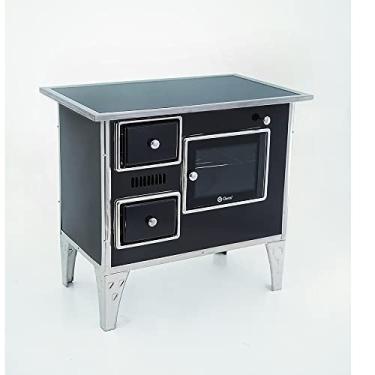 Imagem de Fogão a Lenha Geral NR 2 com Chaminé ao Lado Direito Vitroceramico