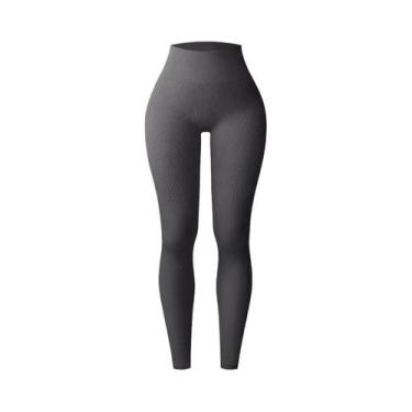 Imagem de Calças De Yoga Sem Costura De Cintura Alta Para Mulheres, Leggings Esp