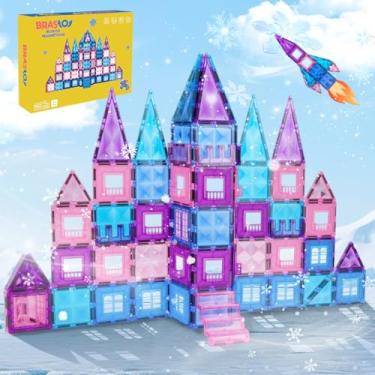 Imagem de Brastoy Blocos de Montar Magnéticos Construção STEM Brinquedo Infantil Educativo (102 Peças)