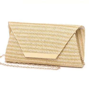 Imagem de Bolsa de ombro feminina de couro envernizado, bolsa de ombro elegante para festa de casamento de Natal, formatura, Palha cáqui 265