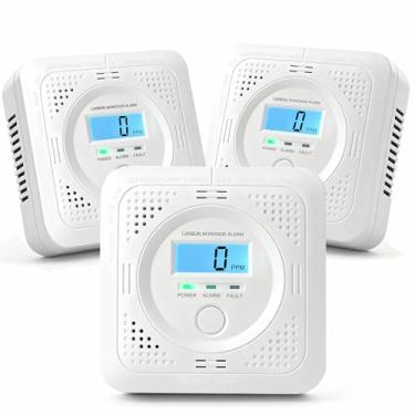 Imagem de PUMWRY Detector de monóxido de carbono, tela LCD, concentração em tempo real, falha da bateria, LED, autoverificação, histórico de 60 segundos, registro de pico, portátil, viagem, van, vida, trailer