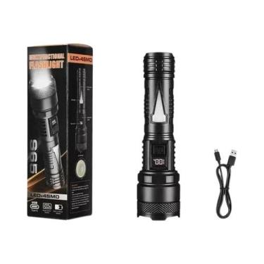 Imagem de Lanterna LED Portátil Recarregável De 1500W, À Prova D'Água, Tocha De 