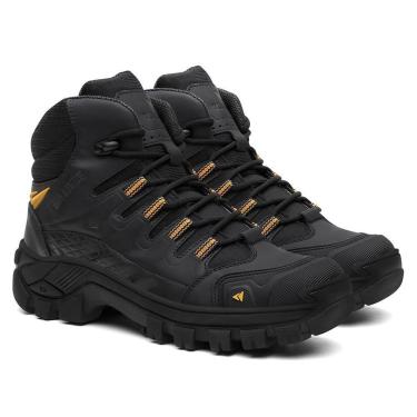 Imagem de Bota Coturno Masculino em Couro Legítimo Design Versátil Grip Seguro e Visual Moderno-Masculino