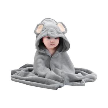 Imagem de Toalha De Banho Unissex Para Bebês Recém-Nascidos Com Capuz, Manta De 