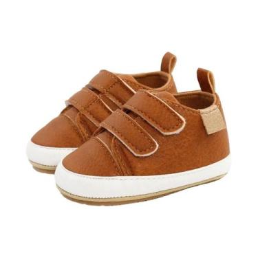 Imagem de Sapatos Unissex De Couro Pu Para Bebês, Meninos E Meninas, Sola De Bor