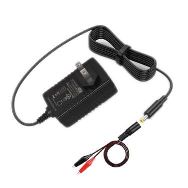 Imagem de Carregador de bateria LiFePO4 de 12 V com conector de clipes jacaré duplos, carregador de bateria LiFePO4 de 14,4/14,6 V 2A para 4S 12/12,8 V recarregável de lítio e ferro e fosfato adaptador de