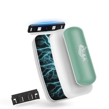 Imagem de AQQA Limpador de vidro magnético para aquário – Limpador de aquário magnético aprimorado com 2 tipos de lâminas, esfregão de vidro de aquário autoflutuante, raspadores de algas para aquários de vidro