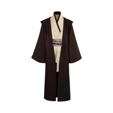 Imagem de Fantasia Completa De Cosplay Obi Wan Kenobi Jedi Para Adultos Unissex,